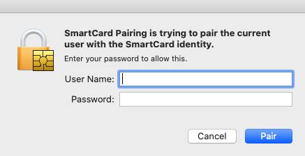 SmartCard pairing and PIN dialogues don't show up 